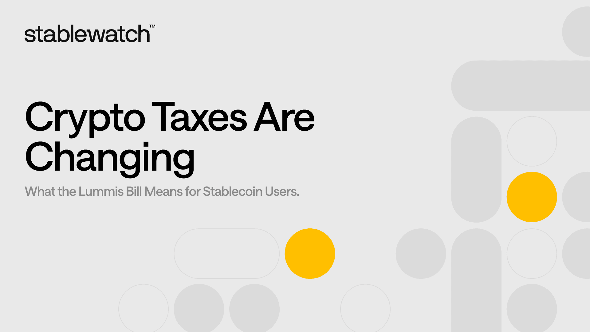 Crypto Taxes Are Changing: What the Lummis Bill Means for Stablecoin Users